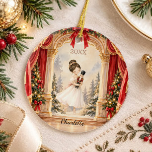 Notenkraker Ballerina Theater Kerstmis Keramisch Ornament
