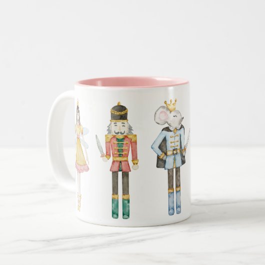 Notenkraker Ballerina Unique Pastel Kerst Mok (Voorkant links)