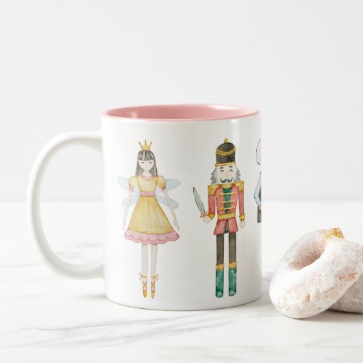 Notenkraker Ballerina Unique Pastel Kerst Mok (Met donut)