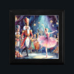Notenkraker Ballerina Waterverf Kerstballet Cadeaudoosje<br><div class="desc">De Notenkraker Ballet Waterverf Christmas Ballerina Festive Holiday Gift Box is voorzien van een traditioneel kerstballet met een ballerina en notenkraker. Perfect voor kerstcadeaus,  kerstdecoratie en feestjes en meer. Creëer door Evco Studio www.zazzle.com/store/evcostudio</div>