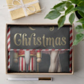 Notenkraker & Ballerina Zwart Goud Vrolijk Kerstfe Tissuepapier (Geschenk)