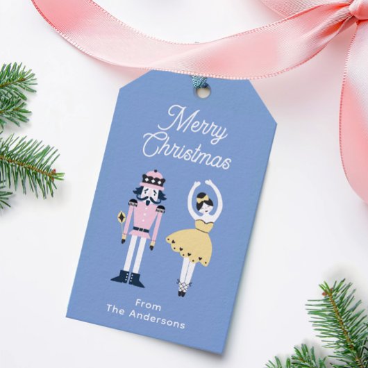 Notenkraker Ballet Aangepaste Naam Kerstmis Cadeaulabel