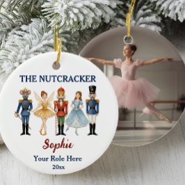 Notenkraker Ballet Aangepaste Naam & Rol, Foto Keramisch Ornament