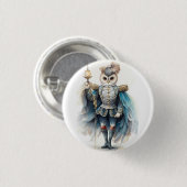 Notenkraker Ballet, Drosselmeyer Uil Ronde Button 3,2 Cm (Voorkant /achterkant)