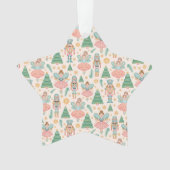 Notenkraker Ballet en feeën op Cream Achtergrond Ornament (voorkant)