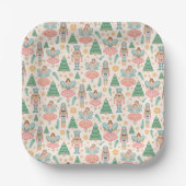 Notenkraker Ballet en feeën op Cream Achtergrond Papieren Bordje (Voorkant)