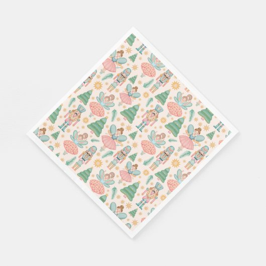 Notenkraker Ballet en feeën op Cream Achtergrond Servet (Hoek)