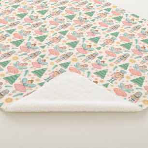 Notenkraker Ballet en feeën op Cream Achtergrond Sherpa Deken