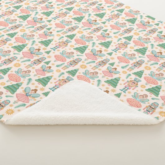 Notenkraker Ballet en feeën op Cream Achtergrond Sherpa Deken (3/4)