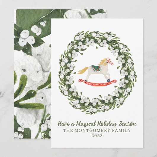 Notenkraker Ballet Groene Kerstkaart Kaart (Voorkant / Achterkant)