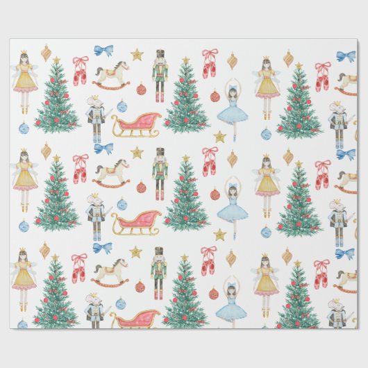 Notenkraker ballet inpakpapier (Vlak)