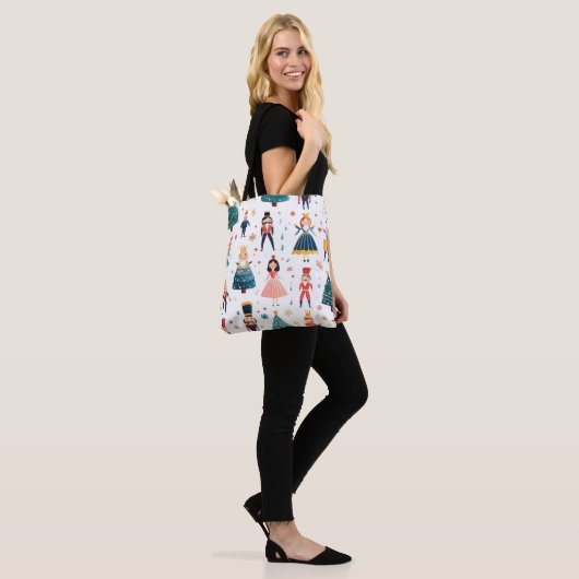 Notenkraker Ballet Kerst Naadloos Patroon Tote Bag (Op model)
