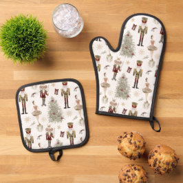 Notenkraker Ballet Kerst Ovenwant & Pannenlap Set