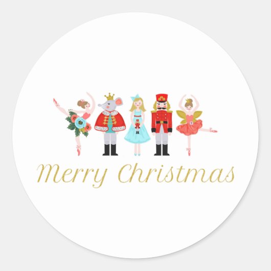 Notenkraker Ballet Kerst stickers (Voorkant)