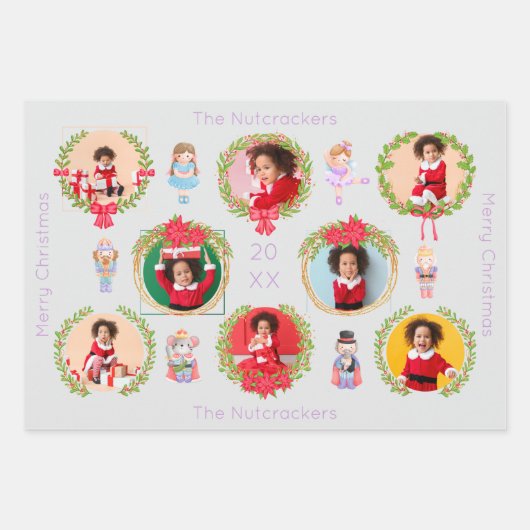 Notenkraker Ballet Kerstfoto inpakpapier Vel (Voorkant)