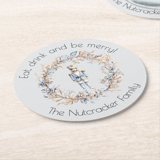 Notenkraker Ballet Kerstkrans Ronde Kartonnen Onderzetter (Gebogen)