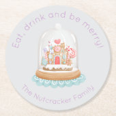 Notenkraker Ballet Land van snoep Ronde Kartonnen Onderzetter (Voorkant)