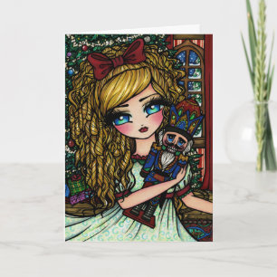Notenkraker Ballet Meisje Kerst Fantasy Art Kaart
