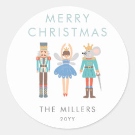 Notenkraker Ballet Minimaal Modern Ronde Sticker