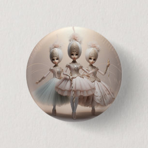 Notenkraker Ballet Mode-Arabische Dansers Ronde Button 3,2 Cm