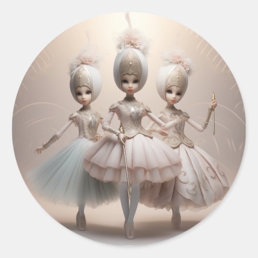 Notenkraker Ballet Mode-Arabische Dansers Ronde Sticker (Voorkant)