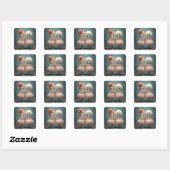 Notenkraker Ballet Mode-Bloemendansers Vierkante Sticker (Vel)