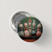 Notenkraker Ballet Mode-Buffoons/Polichinelles Ronde Button 3,2 Cm (Voorkant /achterkant)