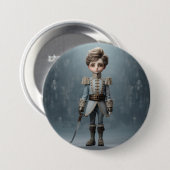 Notenkraker Ballet Mode-Cavalier Prins Ronde Button 7,6 Cm (Voorkant /achterkant)