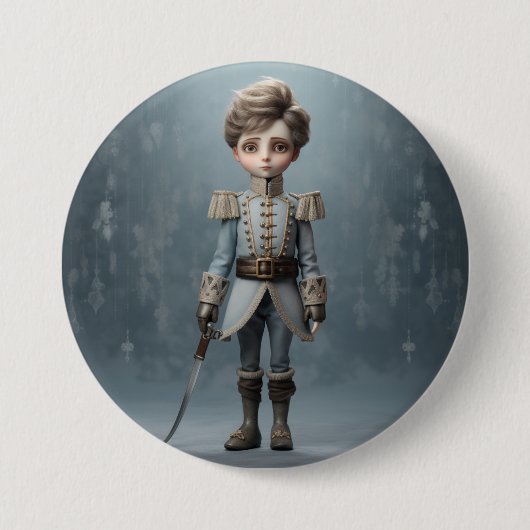 Notenkraker Ballet Mode-Cavalier Prins Ronde Button 7,6 Cm (Voorkant)