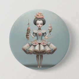 Notenkraker Ballet Mode-Chinese Dansers Ronde Button 7,6 Cm