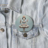 Notenkraker Ballet Mode-Chinese Dansers Ronde Button 7,6 Cm (In situ)