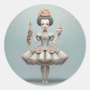Notenkraker Ballet Mode-Chinese Dansers Ronde Sticker