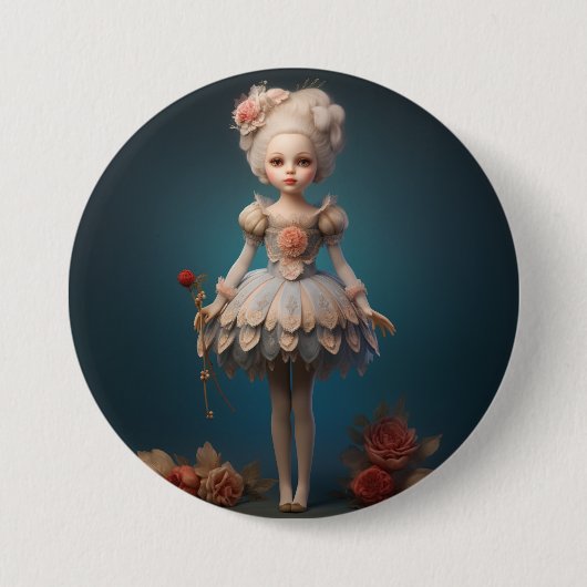 Notenkraker Ballet Mode-Dauwfee Ronde Button 7,6 Cm (Voorkant)