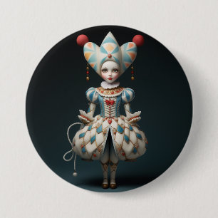 Notenkraker Ballet Mode-Harlequin Pop Ronde Button 7,6 Cm