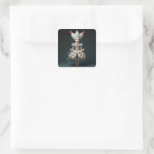 Notenkraker Ballet Mode-Harlequin Pop Vierkante Sticker (Tas)