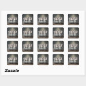 Notenkraker Ballet Mode-Muizen Vierkante Sticker (Vel)