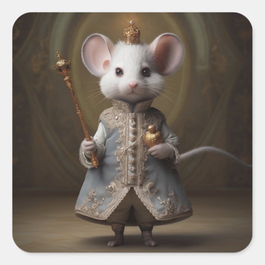 Notenkraker Ballet Mode-Muizenkoning Vierkante Sticker (Voorkant)