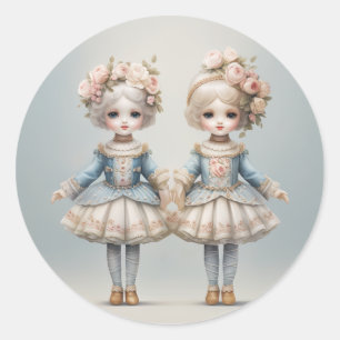Notenkraker Ballet Mode-Roze Knopjes Ronde Sticker