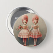 Notenkraker Ballet Mode-Russische Dansers Ronde Button 7,6 Cm (Voorkant /achterkant)