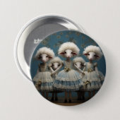 Notenkraker Ballet Mode-Schaap Ronde Button 7,6 Cm (Voorkant /achterkant)