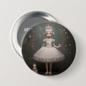 Notenkraker Ballet Mode-Suikerprinses Ronde Button 7,6 Cm (Voorkant /achterkant)