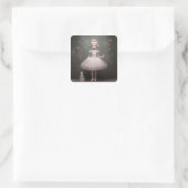 Notenkraker Ballet Mode-Suikerprinses Vierkante Sticker (Tas)