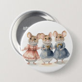 Notenkraker Ballet Muizen Ronde Button 7,6 Cm (Voorkant /achterkant)