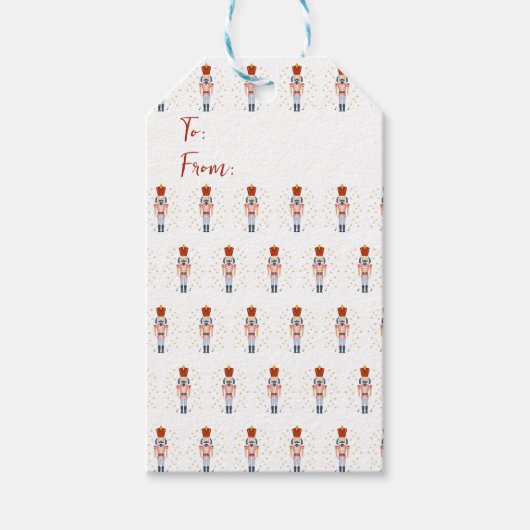 Notenkraker Ballet Muziek Feestelijke Vakantie Cadeaulabel (Voorkant)