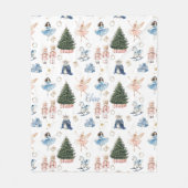 Notenkraker Ballet Nostalgische Kerstmis  Fleece Deken (Voorkant)
