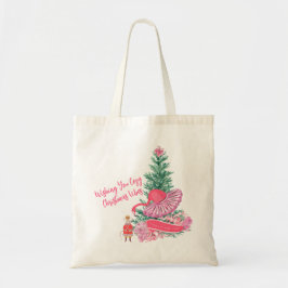 Notenkraker Ballet Parodie Flamingo Kerstmis Tote Bag