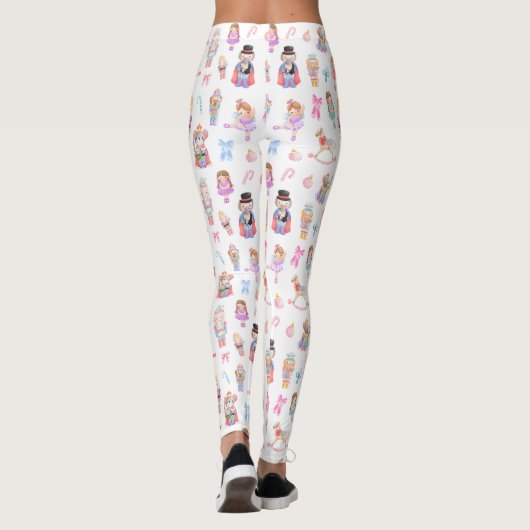 Notenkraker Ballet Patroon Kerstmis Leggings (Achterkant)