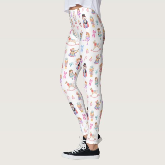 Notenkraker Ballet Patroon Kerstmis Leggings (Links)