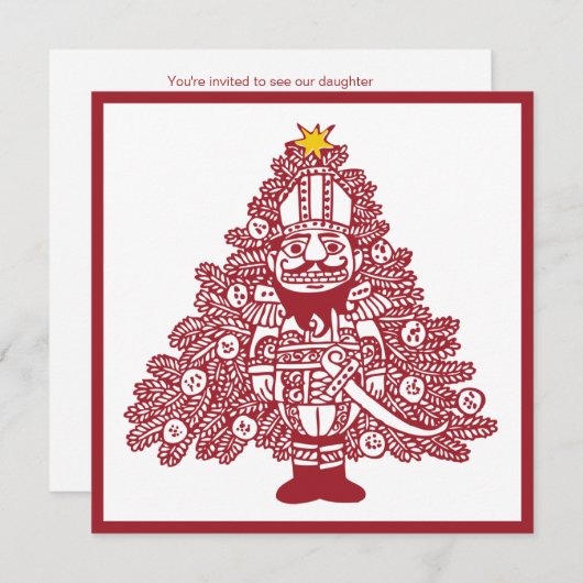 Notenkraker Ballet prestatie uitnodiging (Voorkant / Achterkant)