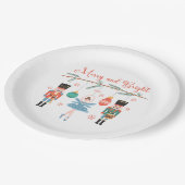 Notenkraker Ballet Vrolijk en Helder Kerstmis Papieren Bordje (Gekanteld)